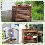 GENERIC Support De Séparation En Bois Pour Climatiseur Extérieur (96 X 40 X 89 Cm) – Housse élégante Résistante Aux Intempéries Pour Améliorer L'esthétique Et La Protection De La Maison.