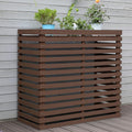  Housse En Bois Pour Climatiseur – Clôture De Protection Pour Pompe à Chaleur Extérieure élégante Pour Jardin Et Résistant Aux Intempéries, Parfaite Pour Dissimuler Le Climatiseur