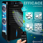  KESSER® Climatiseur Mobile 4 En 1 – Refroidisseur D'air Avec Télécommande Et Minuterie, Réservoir D'eau De 10 L, Ionisateur Et Humidificateur, Ventilateur Climatiseur Sans Tuyau D'évacuation, 3