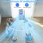 GENERIC Refroidisseur D'air évaporatif 3 En 1, Ventilateur Portable De Réservoir De 40L Avec écran LED, 3 Vitesses, Oscillation à 120 °, Fonctionnement Silencieux Pour Le Bureau à Domicile, Solution De Refroi