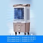  Climatiseur Mobile Sans évacuation, Rafraichisseur D'air Réservoir De 50 L, Télécommande, Oscillation à 120°, 3 Vitesses