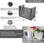  1.5P Climatiseur Mural Aluminium Composite Caisson Anti Bruit Pompe A Chaleur Support Climatiseur Exterieur Cache Clim,Étanche À La Poussière Et À L'eau Pour Intérieur Extérieur Support