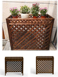  Grille De Protection Pour Climatiseur, Unité De Condensation, étagère De Rangement Pour Plantes, Support De Fleurs En Bois Pour Cacher L'unité De Climatisation Extérieure