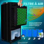  KESSER® Climatiseur Mobile 4 En 1 – Refroidisseur D'air Avec Télécommande Et Minuterie, Réservoir D'eau De 10 L, Ionisateur Et Humidificateur, Ventilateur Climatiseur Sans Tuyau D'évacuation, 3