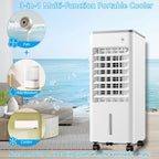 GENERIC Refroidisseur D'air évaporatif Portable, Ventilateur De Refroidissement 3-en-1 Avec Humidificateur, 9L Tank & Ice Packs, 8H Minuterie, Ultra-calme, 3 Vitesses, Mobilité Facile Pour La Maison De Bureau