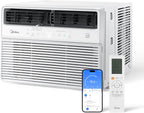  Midea MAW14S1VWT-A Climatiseur De Fenêtre Smart Inverter 14 K 14 000 BTU Avec Application, Contrôle Alexa, Refroidissement Jusqu'à 700 M², Fonctionnement Silencieux, économie D'énergie