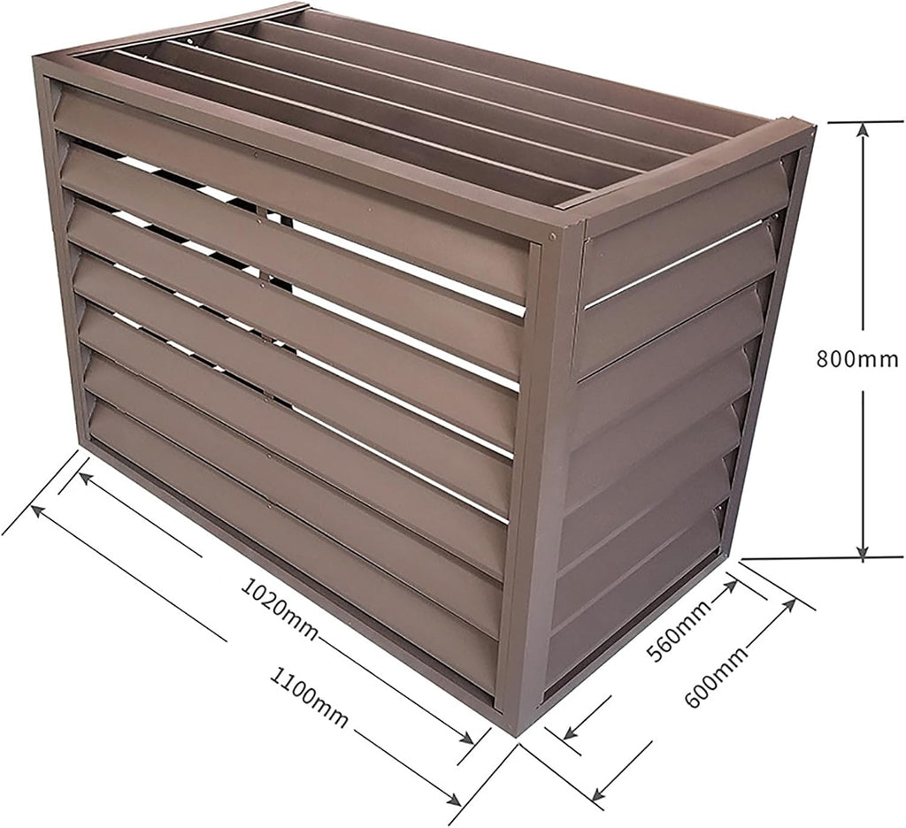 GENERIC Couvercle De Climatiseur Pour Pompe à Chaleur - Clôture Décorative En Alliage D'aluminium - Protection Extérieure - Condensateur Pour Systèmes CVC - Bouclier Résistant Aux Intempéries Pour Unités