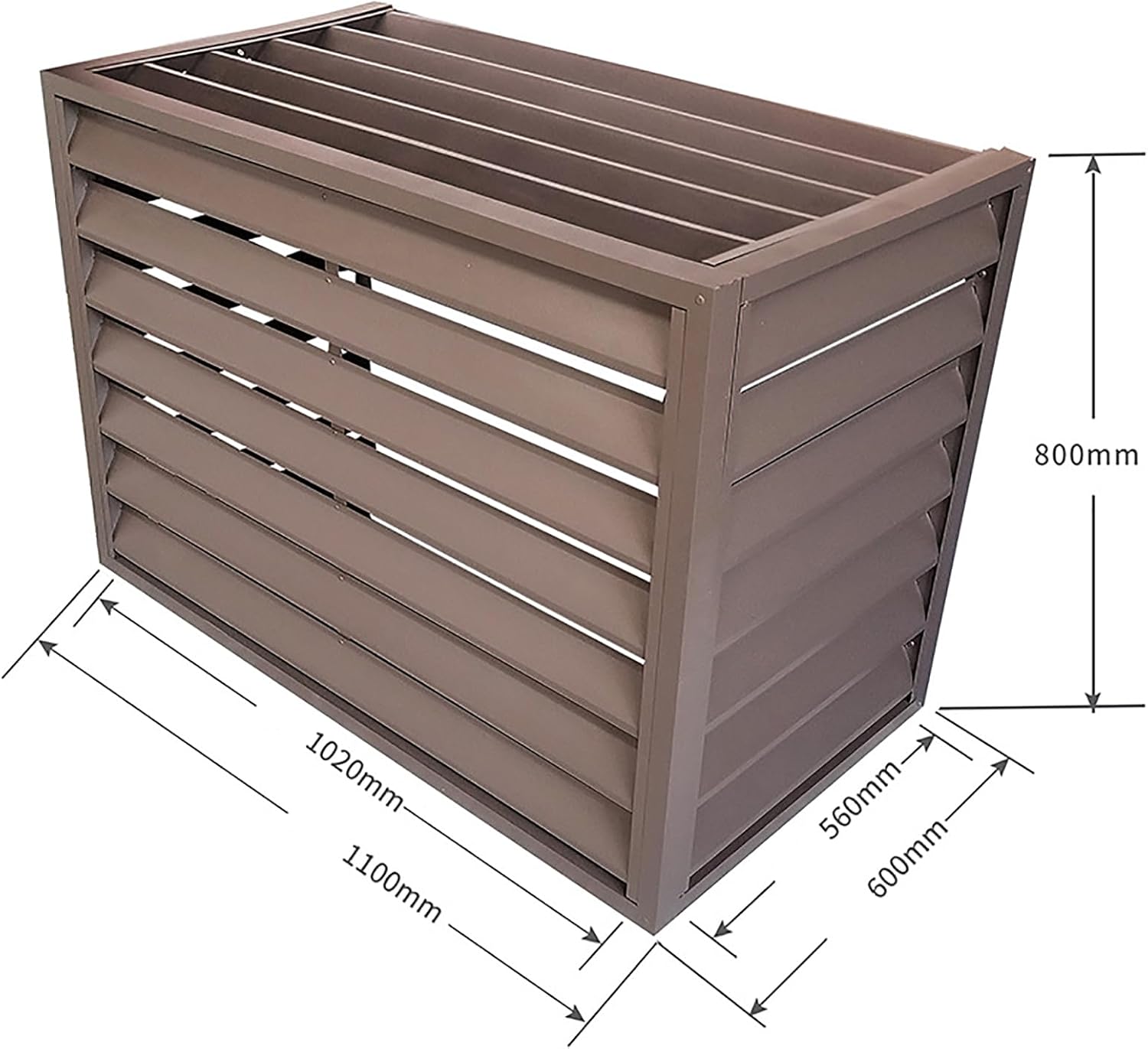 GENERIC Couvercle De Climatiseur Pour Pompe à Chaleur - Clôture Décorative En Alliage D'aluminium - Protection Extérieure - Condensateur Pour Systèmes CVC - Bouclier Résistant Aux Intempéries Pour Unités