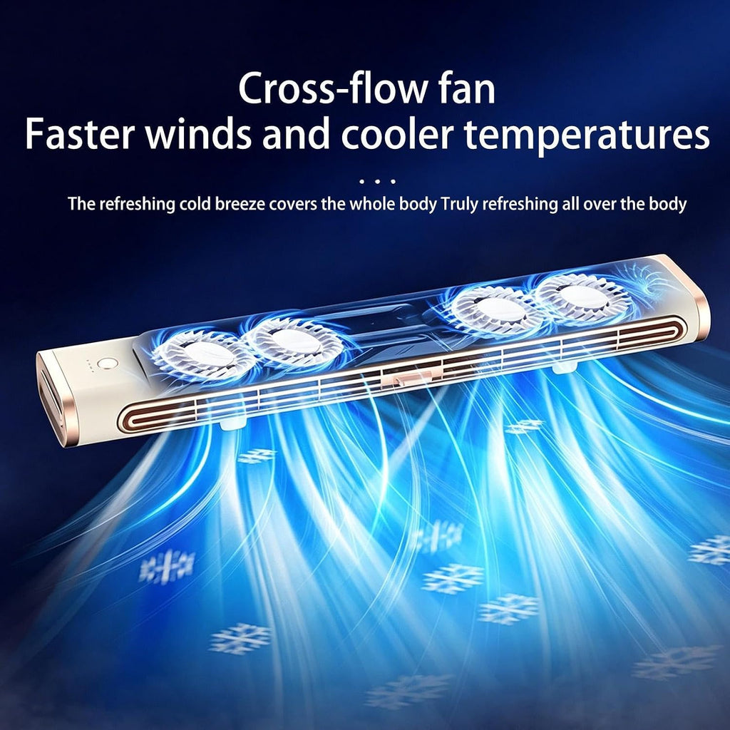  Petit Climatiseur – ABS Sans Lame Mini | Appareil De Bureau Rechargeable USB Portable Amélioré | Refroidisseur De Ventilateur Électrique À Tour Verticale, Pour Bureau, Maison, Voiture, Camping, Campin