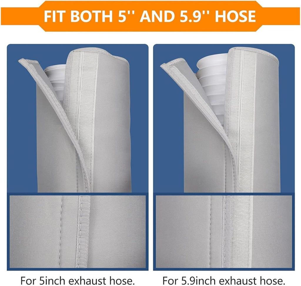  150 CM Manchon Isolant Tuyau Thermique Pour Climatisation Mobile | Gaine Isolante Tuyau D'évacuation Climatisation Mobile, Gaine Isolante Pour Conduit Climatisation, 3 Sangles, Pour 12,7/15CM