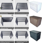  Clôture De Climatiseur Extérieur, Couvercle De Tuyau Divisé, Couvercle Antivol Robuste En Aluminium Pour Unité AC, Dissimuler Le Mini Condensateur Divisé, Parfait Pour Cacher Les Climatiseurs