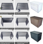  Housse De Protection Pour Climatiseur Extérieur En Aluminium, Protection De Pompe à Chaleur, Mini Unité De Climatisation Fendue, Bouclier De Clôture Résistant Aux Intempéries, Housse élégante Pour