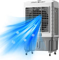  Ventilateur Refroidisseur D'air Par évaporation Commercial, Refroidisseur D'air Portable à 3 Vitesses Avec Oscillation à 120°, Climatiseur 3 En 1, Grand Réservoir D'eau P