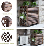 GENERIC Housse De Protection Pour Climatiseur Extérieur Et Pompe à Chaleur – Séparateur De Clôture En Bois Massif, Boîtier De Poubelle, Support De Fleur, Grilles De Protection Pour Unités AC, Taille Unique