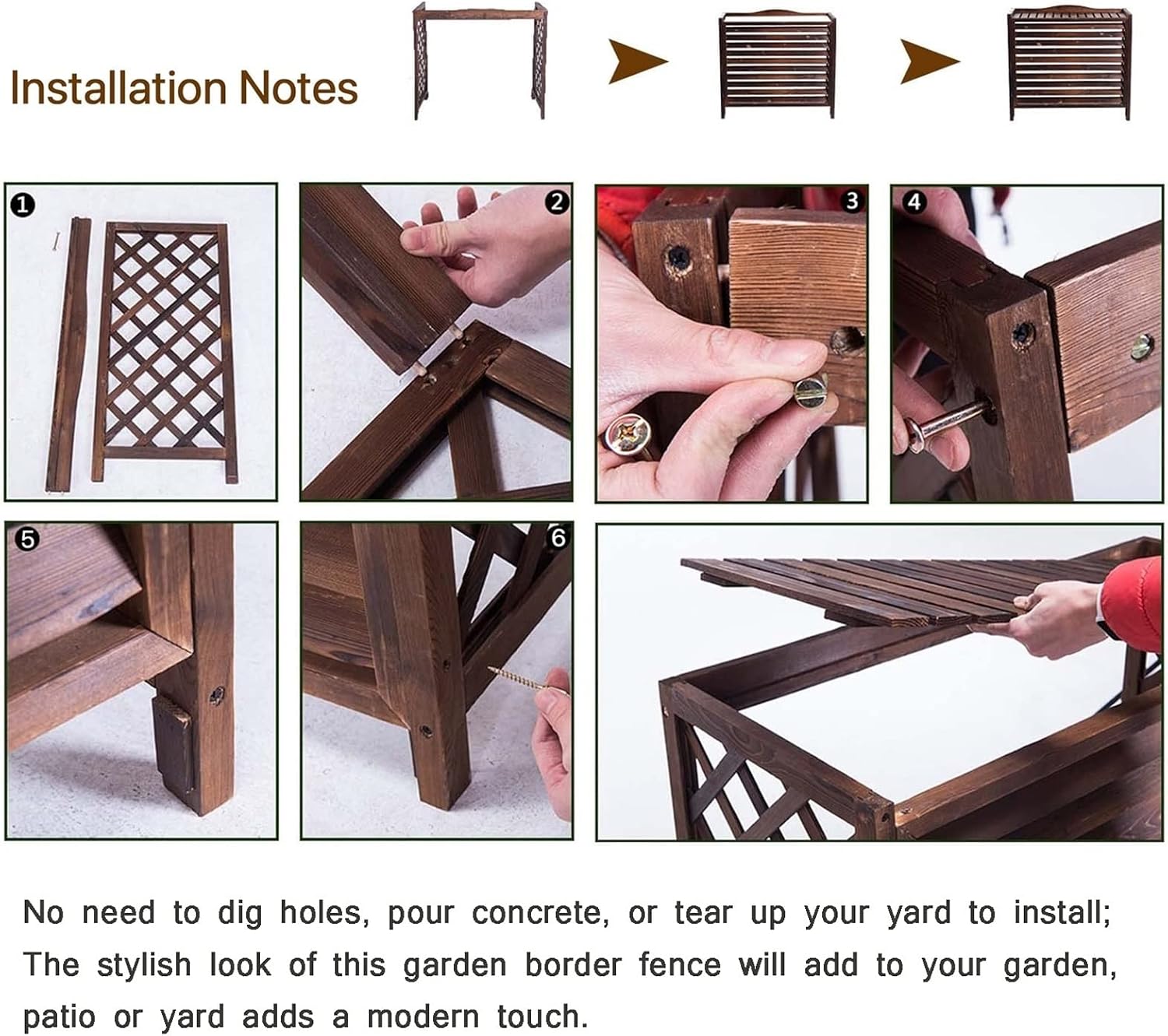 GENERIC Housse De Protection Pour Climatiseur Extérieur Et Pompe à Chaleur – Séparateur De Clôture En Bois Massif, Boîtier De Poubelle, Support De Fleur, Grilles De Protection Pour Unités AC, Taille Unique