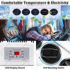 GENERIC Kit De Climatiseur Pour Camping-car, Système De Stationnement Divisé Avec Volume D'air De 450 M³/h, Refroidissement Rapide Et Silencieux Pour Camping-car, Bus, Caravane, Camions Lourds