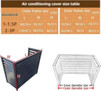 GENERIC Housse De Climatiseur En Aluminium Et écran De Clôture D'intimité | Grille De Condensateur Extérieur | Boîtier De Protection Pour Pompe à Chaleur Et Climatisation | Poubelle élégante