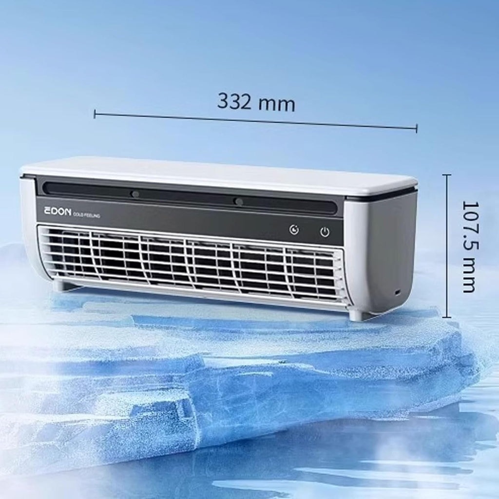 GENERIC Ventilateur Climatiseur Mural Evacuation Silencieux Rafraichisseur D'Air Mobile Avec Télécommande Rechargeable Et Sur Secteur 3 Vitesses De Ventilation(Black)