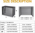 GENERIC Housse De Protection Pour Climatiseur Extérieur En Aluminium Avec Persiennes Blanc Convient Aux Unités De Source D'air 2-3 P Dimensions L 110 X L 60 X H 80 Cm Résistant Aux Intempéries.