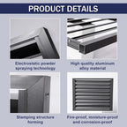  Cache Climatiseur Exterieur Aluminium, Cache Clim Pour L'extérieur, Antivol, Réduction Du Bruit, Tenir à L'écart Des Animaux Domestiques(White,110cm)