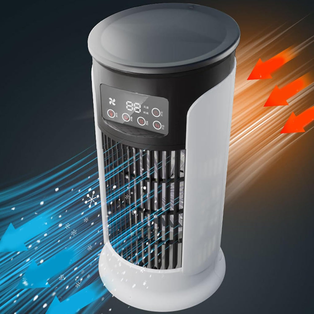  Climatiseurs Portatifs | Ventilateur Personnel Portable Rafraîchisseur D'Air | Minuterie Silencieuse Refroidisseur D'Air Réservoir 300 Ml Compact Pour Chambre Voiture Et Extérieur