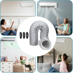  Gaine Isolante Pour Tuyau De Climatiseur – Protection Portable Manchon D'isolation, Compatible 5 Et 5,9 Pouces. Réduit La Condensation Et Améliore L'efficacité Énergétique – Pour Climatisation Mobile