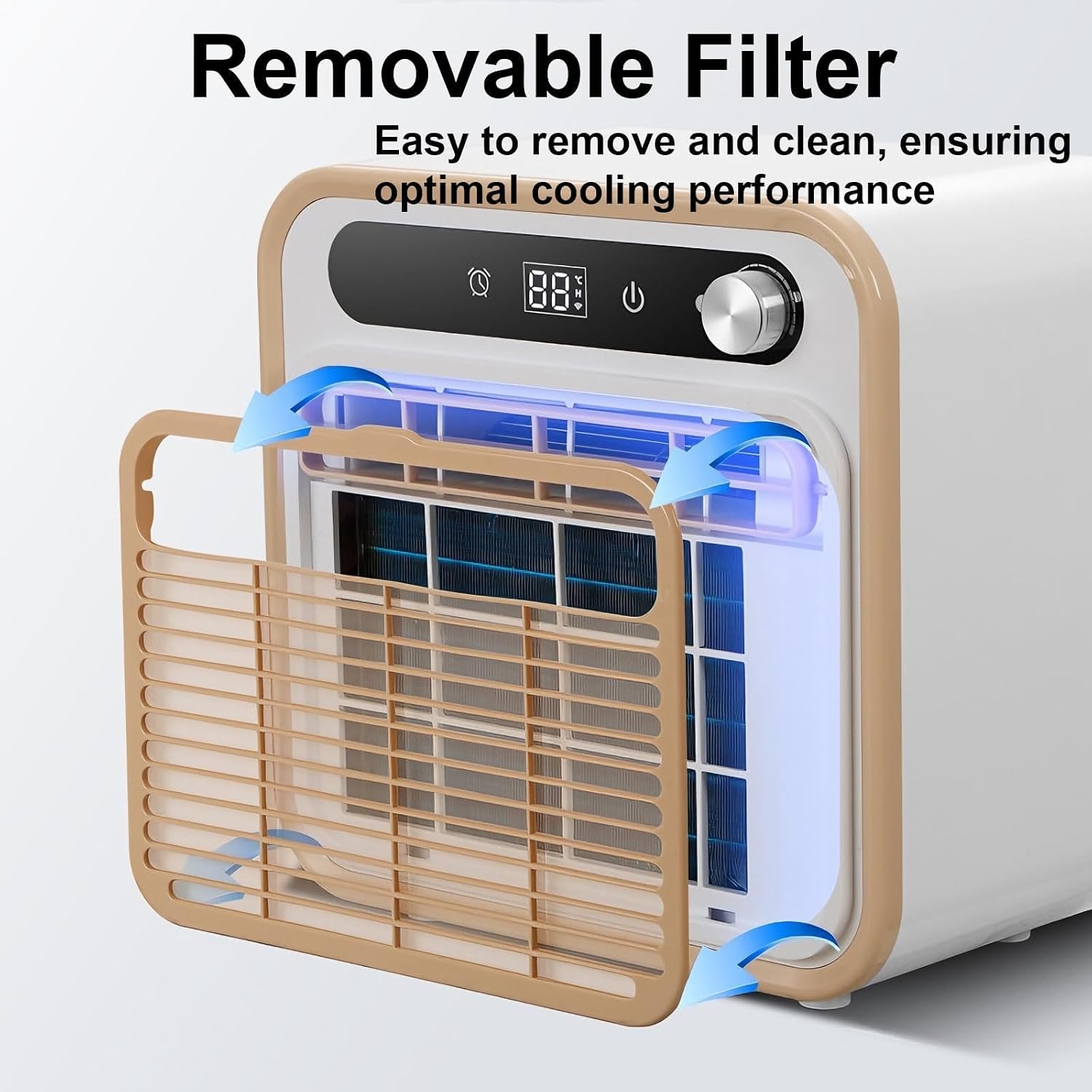 GENERIC Climatiseur Split Portable, Unité De Climatisation 5000 BTU Avec Wi-Fi Et Télécommande - Refroidissement Silencieux 40dB, Débit D’Air 130m³/h, Minuterie 12H Pour Camping-Car, Caravane, Campin 2m-Pipe
