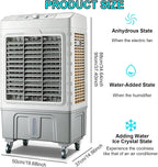 GENERIC Ventilateur De Refroidisseur D'air évaporatif Commercial 50/55L Réservoir D'eau, 3 Vitesses, Oscillation à 120 ° Pour L'extérieur