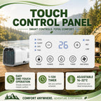  Climatiseur Mobile 2026,Climatiseur Portable Pour Tente De Camping Et Intérieur,Rafraîchisseur D'air Portable 4 En 1 Avec Fonctions Sommeil Et Déshumidification,Silencieux À 42Db DC1200W