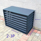GENERIC Housse De Protection Pour Climatiseur Extérieur, Housse De Pompe à Chaleur En Aluminium Résistant Aux Intempéries, écran De Protection De L'intimité, Réduction Du Bruit, Protection Extérieure