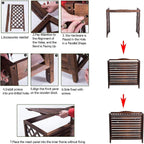  Support De Plantes En Bois Pour Climatiseur - Cache-radiateur Décoratif - Résistant Aux Intempéries - Protection De L'unité De Climatisation