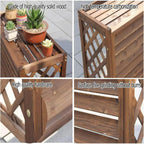 GENERIC Housse De Climatiseur D'extérieur En Bois Et Support De Fleurs à Persiennes En Bois Massif élégant Protecteur De Climatiseur Cache-radiateur à Vapeur Support D'affichage Multifonction