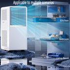  Climatiseur Portable, WiFi App Control, Ventilateur De Refroidissement évaporatif Avec Télécommande, Minuterie 24H, Déshumidificateur Pour Bureau De Chambre à Coucher, Unité Mobile De Climatisation E