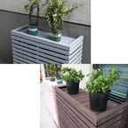  Housses Décoratives Pour Climatiseur Pour Clôtures Extérieures – Housse élégante Pour Unité De Climatisation Avec Support De Plante En Bois Et Protection Supérieure – Résistante Aux Intempéries Et