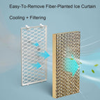  Air Conditioner Portable, Climatiseur Mobile, 3 Vitesses De Ventilation, Écran LED, Télécommande Tactile Et Minuterie 7 H, 65 W, Blanc