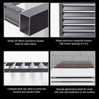 GENERIC Housse En Aluminium Pour Climatiseur Avec Bouclier De Pompe à Chaleur - Protection Extérieure - Résistante Aux Intempéries - Marron - 110 X 60 X 80 Cm - Durable Et Résistante Aux UV