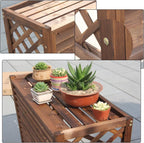  Housse De Climatiseur En Bois Pour Extérieur, Volets Décoratifs Et Grilles De Protection, Support De Fleur Pour Unité AC, Clôture Résistante Aux Intempéries (taille : 105 X 47 X 100 Cm)