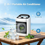  Refroidisseur D'Air Mini Portable | Ventilateur Climatiseur USB Bureau | 3 Vitesses Silencieux | Alimenté Par USB | 3 Vitesses & Fonctionnement Silencieux | Pour Chambre & Bureau