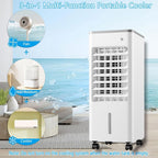 GENERIC Climatiseur Portable 3-en-1, Rafraîchisseur D’Air Évaporatif De 6L Avec Écran LED Et Oscillation à 90°, 3 Vitesses De Ventilation Réglables Et Minuterie De 7,5H, Ventilateur à Air Froid Pour Ma Black
