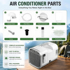  Climatiseur Portable 5100 BTU Camping, Caravanes, Camions, Tentes, Pêche, Petites Pièces Et Animaux Compagnie. Unité Climatisation Compacte L'extérieur Ou L'intérieur, Idéale Rafraîchir Lors Voyage