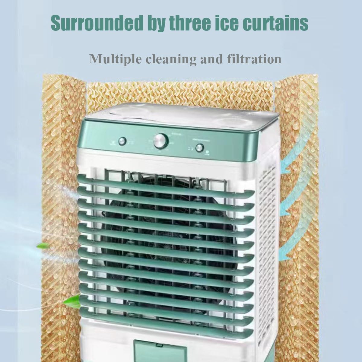 Refroidisseur D'air Portable For Marais, Refroidisseur D'air Par évaporation, Refroidisseur D'air Par évaporation Avec Oscillation, Refroidisseur D'air à 3 Vitesses De Vent, Climatiseur For Chambre, M