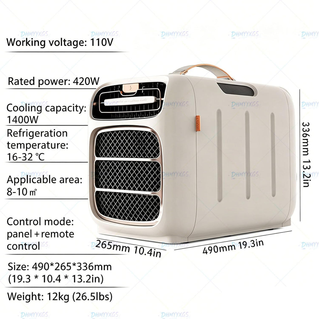  Climatiseur Ultra-Fin Camping-Car 12v CC,Unité Mobile Refroidissement Rapide Sans Tuyau D’évacuation,Design Léger Pratique Pour Camping Caravane Fourgon Onlycooling
