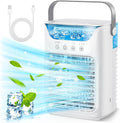  Mini Climatiseur Portable 700 Ml Réservoir, Refroidisseur à Air USB Avec 3 Vitesses De Vent, Poignée