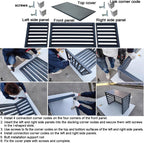  Housse De Protection En Aluminium Pour Climatiseur Et Pompe à Chaleur, Résistante Aux Intempéries, Blanc Et Gris, Taille 100 – Idéal Pour Toutes Les Saisons