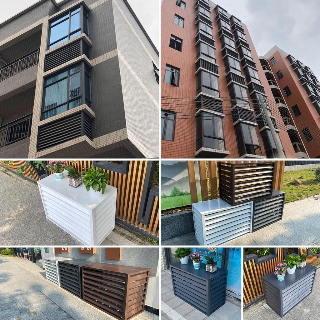 GENERIC Housse Robuste En Aluminium Pour Climatiseurs Et Pompes à Chaleur – Protection Antivol Et Réduction Du Bruit – Protection Contre Les Intempéries Pour Climatiseurs Et Pompes à Chaleur – Et Bouclier