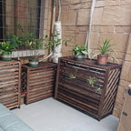GENERIC Housse De Climatiseur D'extérieur En Bois Massif Pour Fleurs Et Plantes, écran De Radiateur Décoratif Résistant Aux Intempéries, Clôture AC, Solutions élégantes De Refroidissement Extérieur