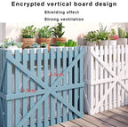  Housse En Bois Pour Climatiseur Extérieur, Protection Contre Le Vent Et Le Soleil, Facile à Installer Pour Terrasse Et Espaces Extérieurs (bleu, 120 X 60 X 105 Cm)