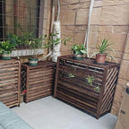 GENERIC Housse De Climatiseur D'extérieur En Bois Massif Et Clôture Décorative Pour Radiateur à Vapeur, Protection élégante Et Présentoir Pour Jardins
