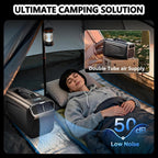  Climatiseur De Camping Portable Avec Humidificateur, Écran Tactile, Unité De Climatisation De 5200 Btu Pour Tente, Refroidissement Rapide Pour Camping-Cars, Fourgons Aménagés Et SUV Grey