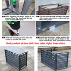 GENERIC Housse De Poubelle D'extérieur, Climatiseur Multifonction, Housse En Aluminium, Réduction Du Bruit, Installation Facile, Idéale Pour Une Utilisation Dans Le Jardin Et Le Balcon
